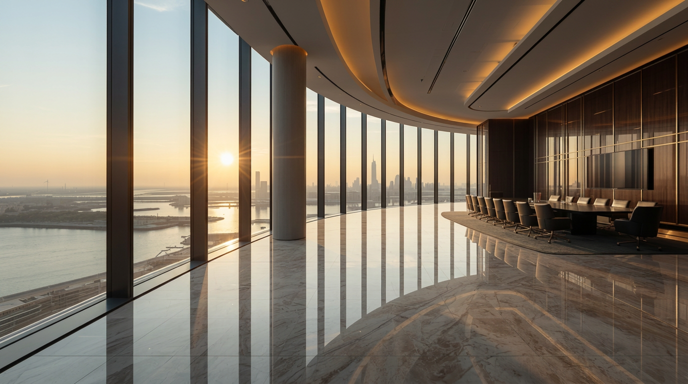 Abu Dhabi skyline — Ferretti Group partnership